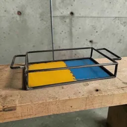 Moogoo Creative Africa Moogoo Creative Africa Upcycling Tablett aus recycelten Ölfässern | Industrial Design Vintage – Produktbild 1 von 1