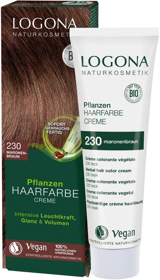 LOGONA Logona Pflanzenhaarfarbe Creme - Maronenbraun (230) – Produktbild 3 von 4