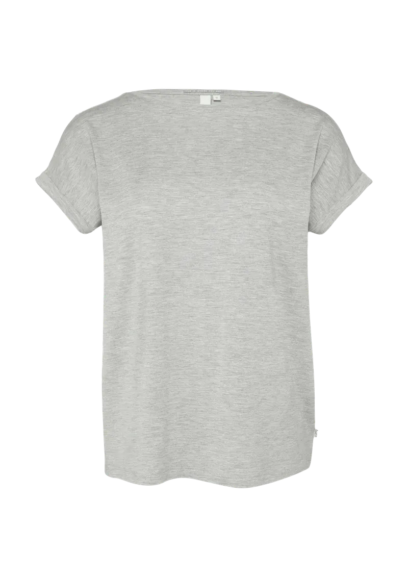QS QS T-Shirt aus Lyocellmix, Grau, – Produktbild 1 von 4