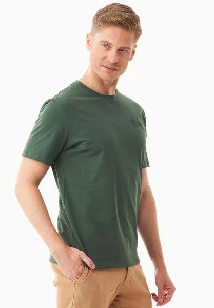 ORGANICATION ORGANICATION T-Shirt aus Bio-Baumwolle mit Fahrrad-Print, Dark olive, – Produktbild 3 von 4