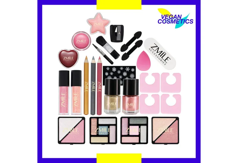 ZMILE COSMETICS Kosmetik-Adventskalender ZMILE COSMETICS Adventskalender Square Jingle and Glow vegane Kosmetik (24-tlg), Grün|rot, – Produktbild 3 von 5