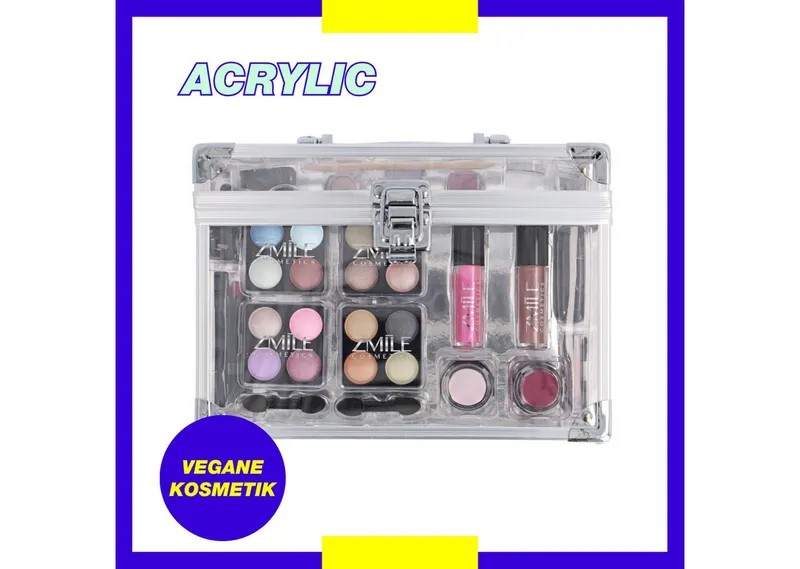 ZMILE COSMETICS Kosmetik-Koffer ACRYLIC, 42-tlg., vegane Kosmetik, Bunt|silberfarben, – Produktbild 2 von 8