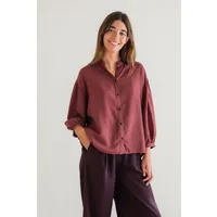 TWOTHIRDS TWOTHIRDS Damen vegan Hemd Gabriela Burnt Berry – Produktbild 1 von 1