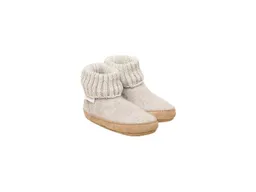 Gottstein Gottstein Kinder Hüttenschuhe Hausschuhe Wollwalk Ledersohle – Produktbild 1 von 1