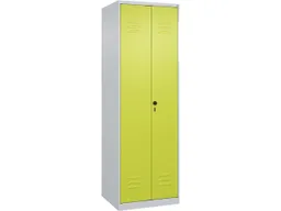 C+P C+P Wäsche-Spind Classic PLUS, 2 Abteile, 1850x600x500mm, Lichtgrau/Clowngrün – Produktbild 1 von 1