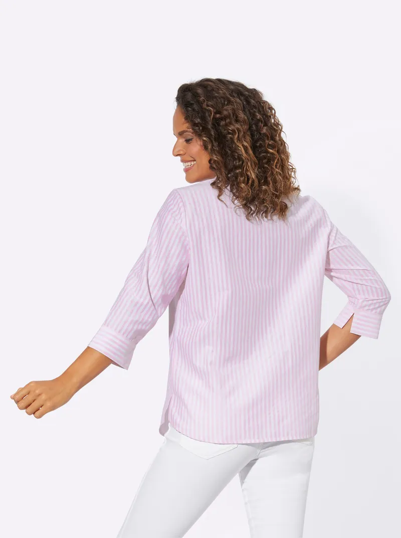 Witt Gestreifte Bluse rosé-weiß-gestreift, Rosé-weiß-gestreift, – Produktbild 2 von 2