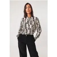 SKFK SKFK Damen vegan Shirt Asune Schwarz/Weiß, Schwarz, – Produktbild 1 von 1