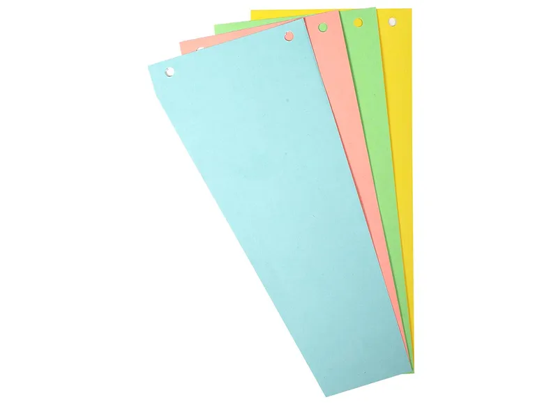 Exacompta 6 x 100 Exacompta Trennstreifen "Forever", Trapezform, 180 g/m², 105 x 240 mm, sortiert – Produktbild 1 von 1