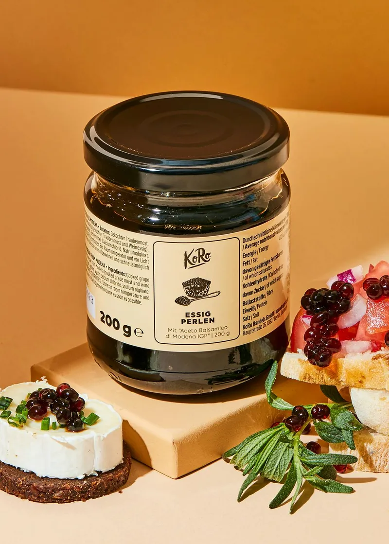 KoRo Essig Perlen mit "Aceto Balsamico di Modena I.G.P." 200 g – Produktbild 1 von 5