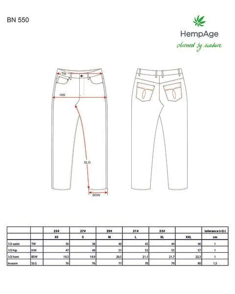 HempAge HempAge Damen Highrise Jeans Hanf/Biobaumwolle, Aqua (blau), – Produktbild 3 von 4