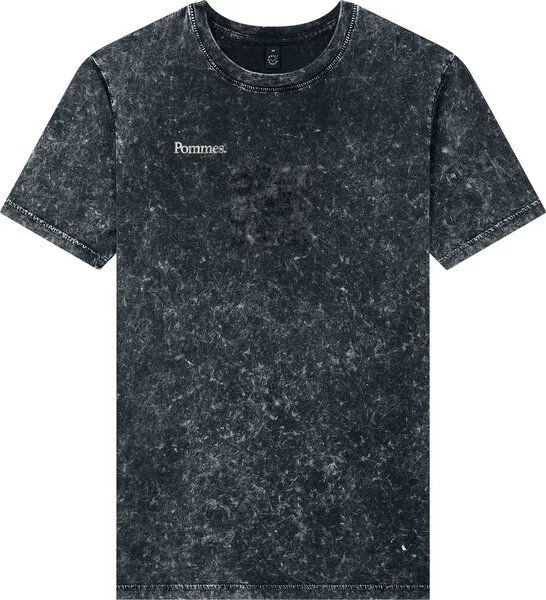 ilovemixtapes ilovemixtapes Pommes Siebdruck Unisex T-Shirt, Acid black (schwarz), – Produktbild 1 von 3