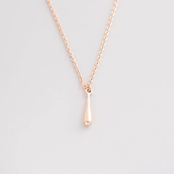 fejn jewelry fejn jewelry Kette drop mit Tropfenanhänger, Rotgold, – Produktbild 1 von 4