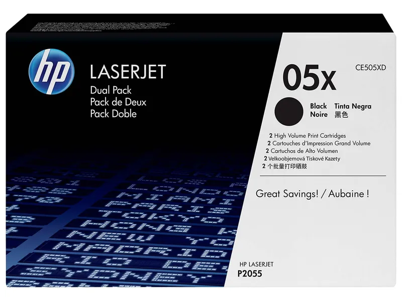 Hewlett Packard hp Twinpack Druckkassetten CE505XD schwarz – Produktbild 1 von 1