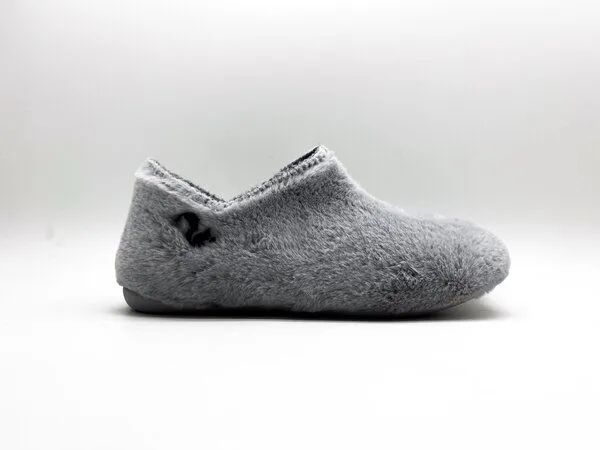 thies Hausschuh "thies ® Rec Slipper Boots" aus rec. Fell, Light grey (hellgrau), – Produktbild 2 von 4