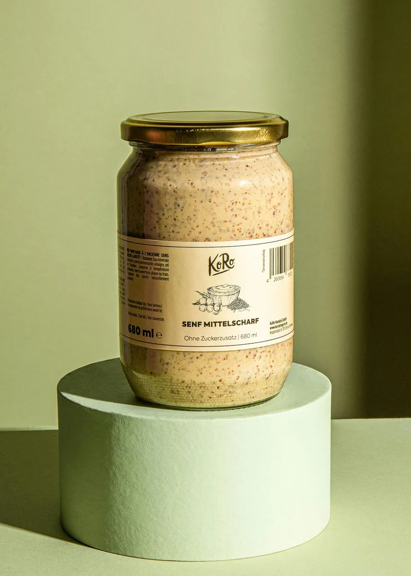 KoRo Mittelscharfer Senf ohne Zuckerzusatz 680 ml – Produktbild 1 von 5