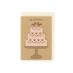 Die Stadtgärtner Die Stadtgärtner Glückwunschkarte zur Hochzeit mit Hochzeitstorte aus Saatpapier I Hochzeitskarte I Karte zur Hochzeit – Produktbild 1 von 1