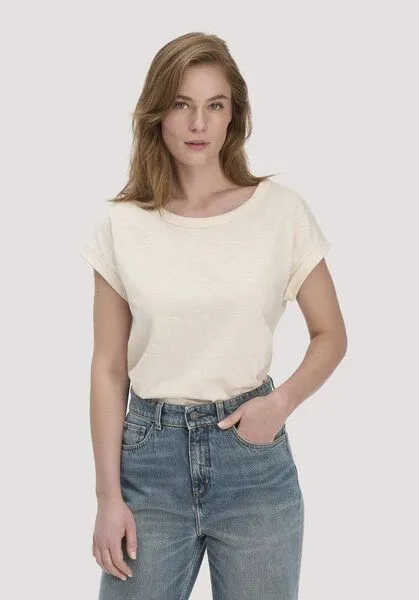 hessnatur hessnatur Light Slub T-Shirt Relaxed aus reiner Bio-Baumwolle, Natur, – Produktbild 1 von 4
