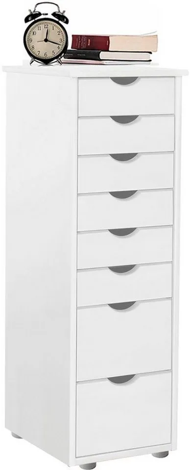 OTTO home Kommode Gava, massives Kiefernholz, mit vielen Stauraummöglichkeiten, Breite 34 cm, Weiß, – Produktbild 5 von 6