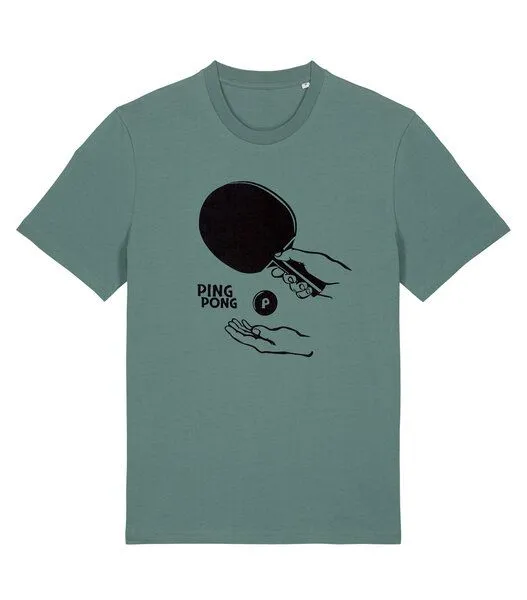 päfjes päfjes Ping Pong Tischtennis - Fair Wear Männer T-Shirt, Grün, – Produktbild 2 von 4