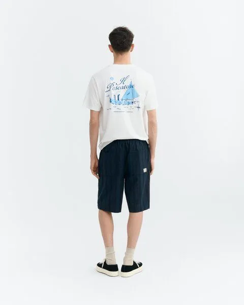 thinking mu thinking mu Gestreifte Shorts Modell: Gasper, Navy (blau), – Produktbild 3 von 5