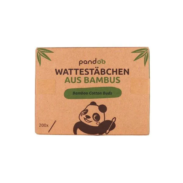 pandoo pandoo 4er Pack Bambus Wattestäbchen (800 Stück) – Produktbild 1 von 4