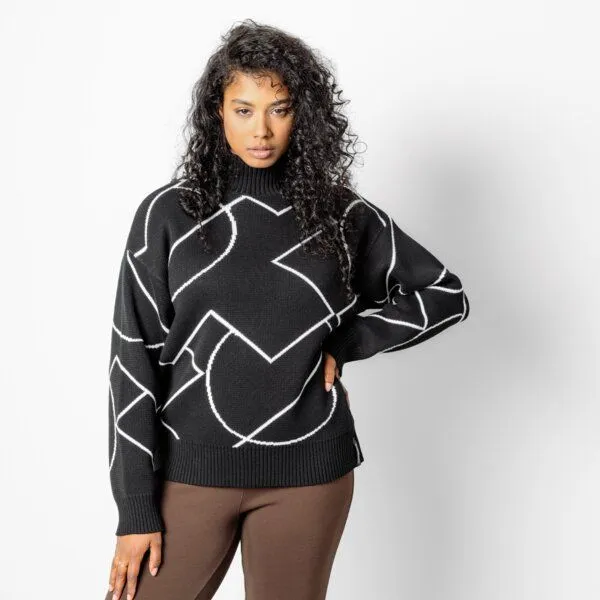 trueStory trueStory Oversized Pullover - GRESA, Black/white (mehrfarbig), – Produktbild 1 von 4