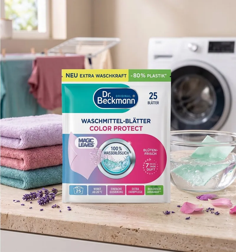 Dr. Beckmann Dr. Beckmann Waschmittelblätter Colour Protect Blütenfrisch Spezialwaschmittel – Produktbild 1 von 1