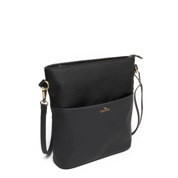 Sperling Sperling "Classic" Umhängetasche aus Recycling- & Naturmaterialien, Raven midnight (schwarz), – Produktbild 1 von 4