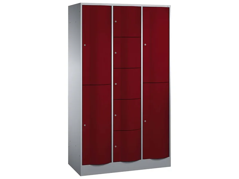 C+P C+P Kombi-Schließfachschrank lg/rt lxr, 2+5+2 Fächer – Produktbild 1 von 1
