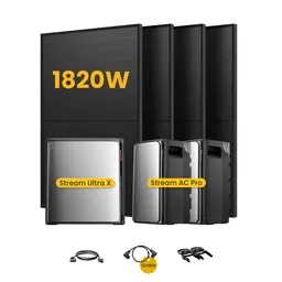 EcoFlow EcoFlow Stream Ultra X, All-in-One Speicher für Balkonkraftwerke, mit 4 x 455 Bifaziale Solarmodule, by Powerness - Stream Ultra X + 2 x Stream AC Pro | 7680Wh / ohne Zubehör / Selbstabholung – Produktbild 1 von 1