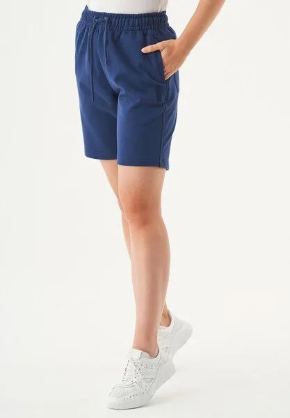 ORGANICATION ORGANICATION Damen ESSENTIALS-SHEYMA- Shorts aus Bio-Baumwolle, Navy, – Produktbild 3 von 3