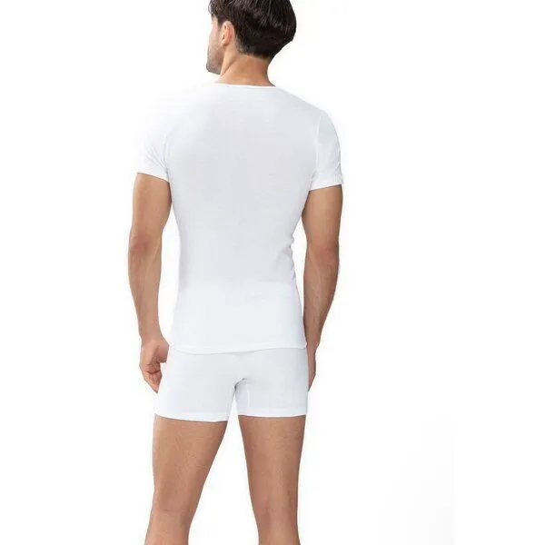 mey Mey Herren V-Neck Shirt Unterhemd Casual PIMA Baumwolle, Weiss, – Produktbild 2 von 2