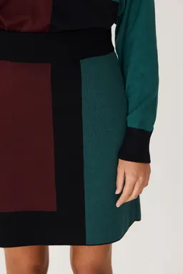SKFK SKFK Damen vegan Rock Karia Mehrfarbig Braun/Grün/Schwarz – Produktbild 1 von 1