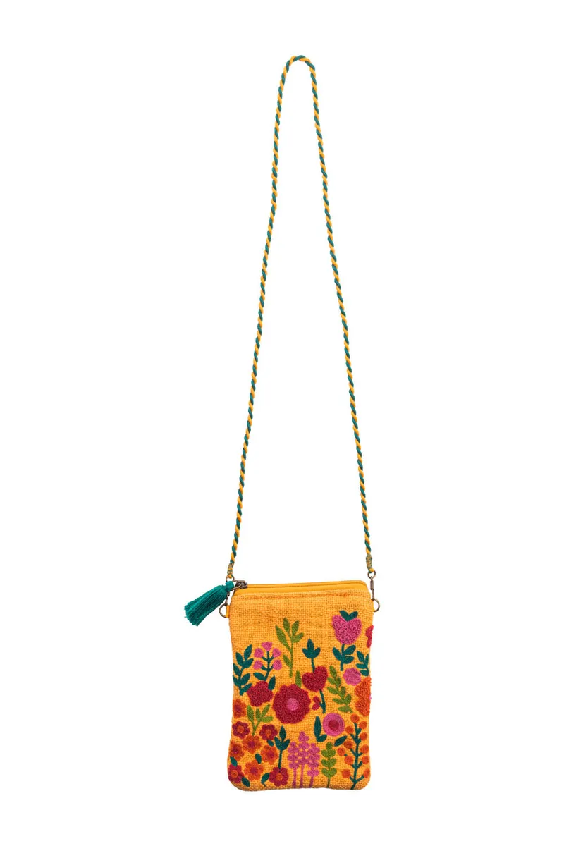 Tranquillo Umhängetasche FLOWERS - orange – Produktbild 1 von 3
