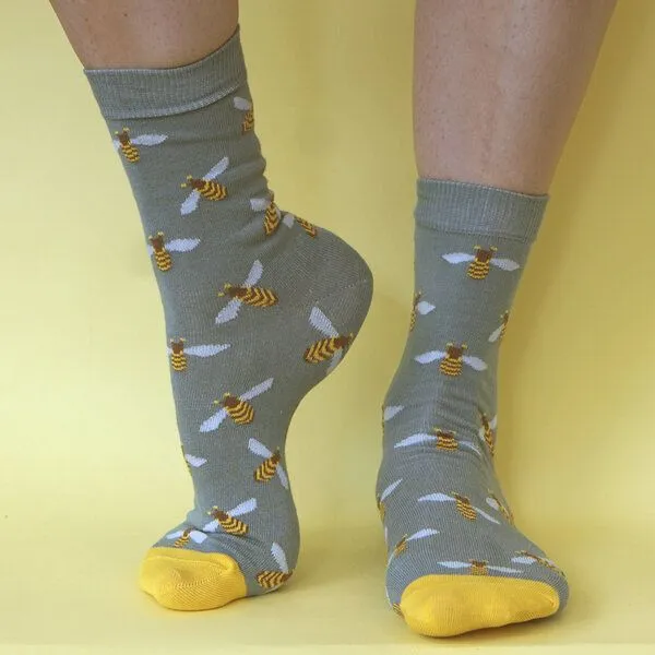 Fräulein Prusselise Fräulein Prusselise Biene Socke blau gelb bunt – Produktbild 2 von 4