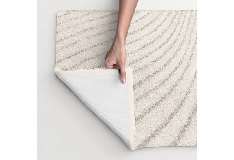 Grund Grund Badematte Caffi, Höhe 20 mm, rutschhemmend beschichtet, fußbodenheizungsgeeignet, Polyester, rechteckig, Zeitlos schönes Wellenmuster, mit Hoch-Tief, 5 Jahre Garantie, Beige, – Produktbild 5 von 7