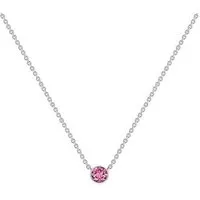 Eppi Eppi Silberne minimalistische Kette mit einem rosa Saphir Glosie – Produktbild 1 von 1