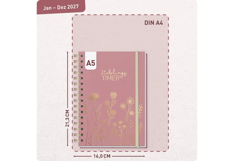 Häfft Häfft Terminkalender Lieblings-Timer 2027 A5 Ringbuch-Kalender – Produktbild 3 von 5