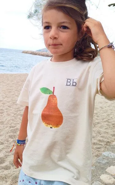 MelaDi Meladi Kinder Shirt aus Biobaumwolle - Chamäleon auf Orange – Produktbild 3 von 8