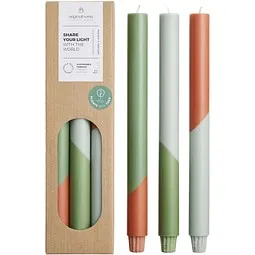 Originalhome Originalhome Eden Diagonale Kerzen – 3er-Set, heather grün, Grün, – Produktbild 1 von 1