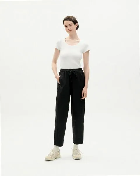 thinking mu thinking mu Hose - Esther Pants - aus Bio-Baumwolle, Schwarz (black), – Produktbild 2 von 4