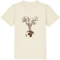 Life Tree Life-Tree Shirt aus Biobaumwolle Fairwear für Kids "Weltenbaum" in verschiedenen Farben, Vintage white, – Produktbild 1 von 1