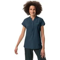 Vaude VAUDE Damen-T-Shirt "Yaras SL II" mit halber Knopfleiste, dark sea uni, Gr. 38 – Produktbild 1 von 1