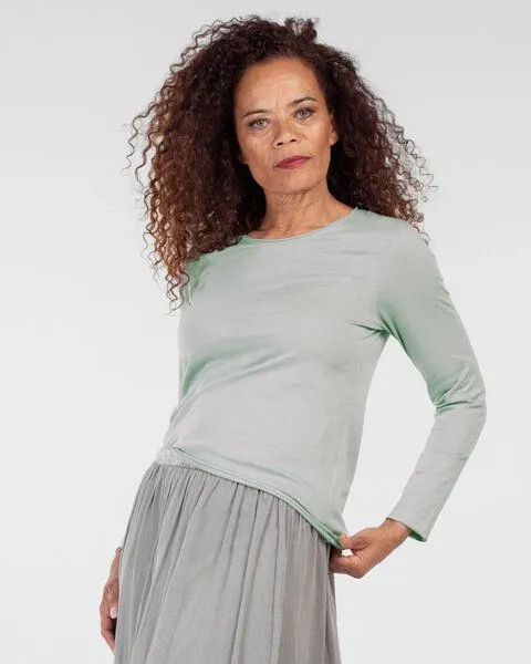 Alma & Lovis Alma & Lovis Smartes Langarmshirt aus Bio-Baumwolle | Smart Shirt, Opal (mint), – Produktbild 1 von 1