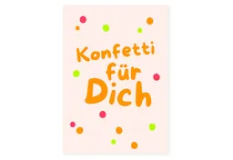 Bow & Hummingbird Bow & Hummingbird Postkarte "Konfetti für Dich" (Neon) aus Recyclingpapier – Produktbild 1 von 1