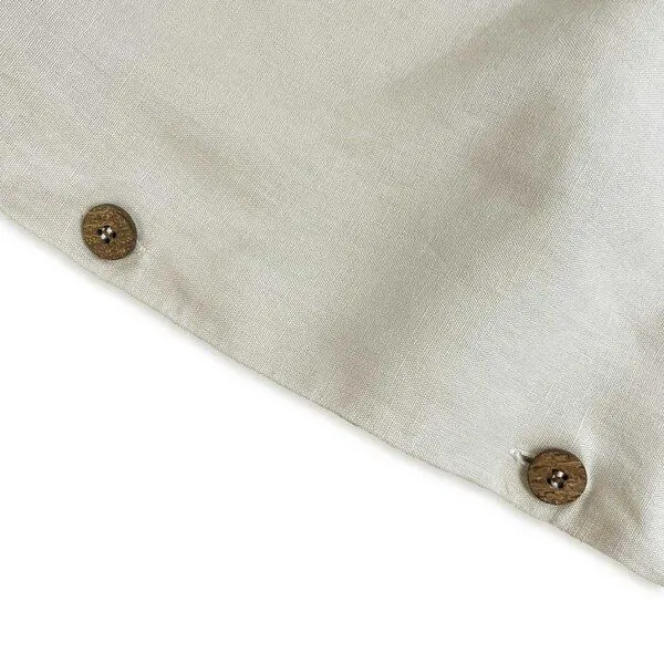 nordery nordery Bettdeckenbezug - 100% europäisches Leinen - Stonewashed, Champagne (natur), – Produktbild 3 von 4