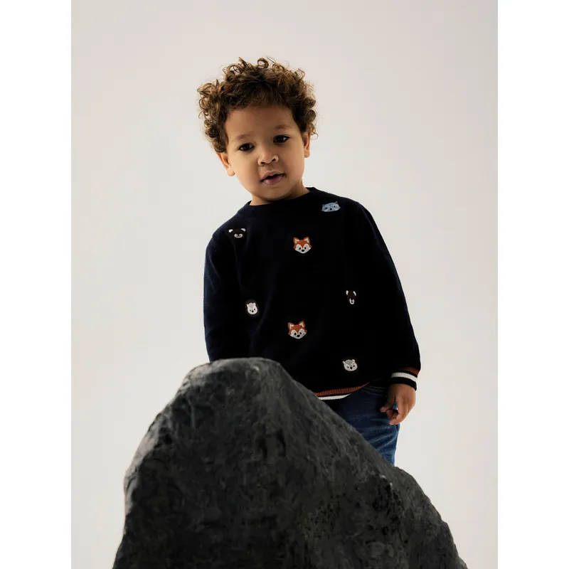 name it Name It Pullover Tiere, Blau | mehrfarbig, – Produktbild 2 von 2