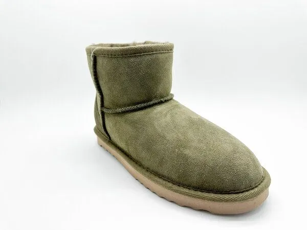 thies Stiefel aus Schaffell "thies Classic boot", Olive (grün), – Produktbild 2 von 4
