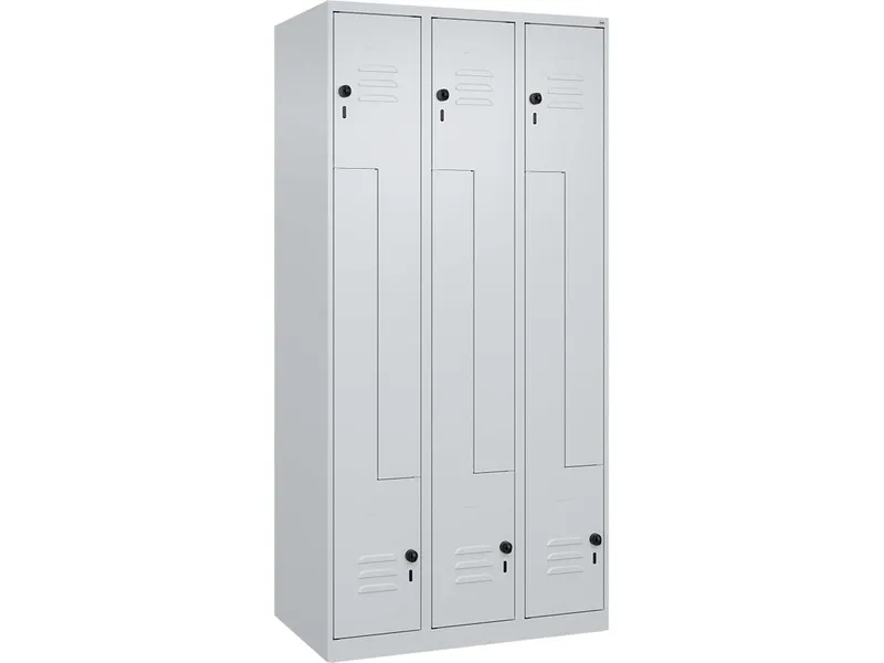 C+P C+P Z-Spind Classic PLUS, 6 Fächer, 1850x900x500mm, Lichtgrau/Lichtgrau – Produktbild 1 von 1