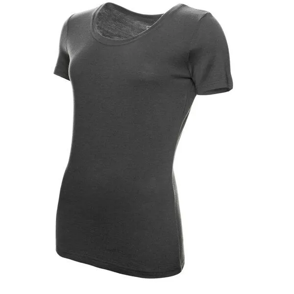 Kaipara - Merino Sportswear Kaipara - Merino Sportswear Merino Shirt Kurzarm Slimfit 200 Mulesing-frei weiter Rundhals, Anthrazit, – Produktbild 2 von 2
